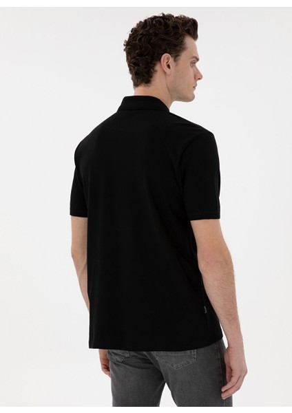Siyah Erkek Regular Fit Polo T-Shirt Sunny-R indirimleri