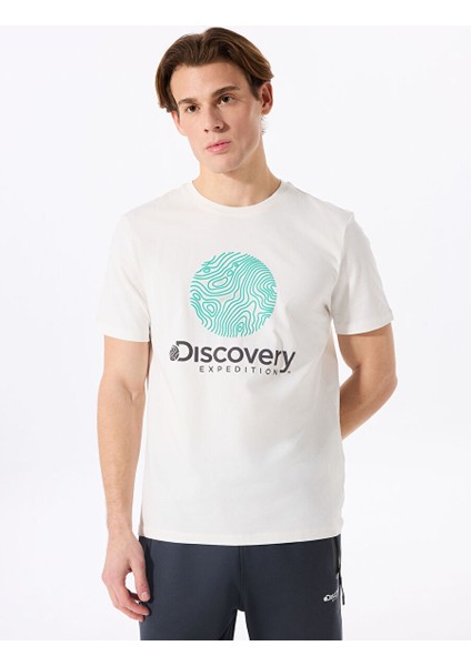 Kırık Beyaz Erkek Relaxed Baskılı T-Shirt D5SM-TST3647 modelleri