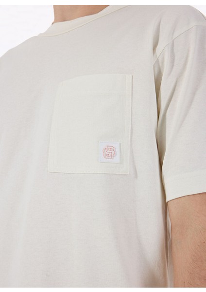 Ekru Erkek Relaxed T-Shirt Te_cotton fırsatları