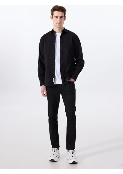 Siyah Erkek Dar Paça Slim Fit Denim Pantolon Vegas Slim - 1303