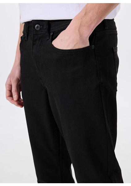 Siyah Erkek Dar Paça Slim Fit Denim Pantolon Vegas Slim - 1303