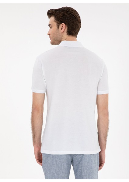 Beyaz Erkek Slim Fit Polo T-Shirt Sunny indirimleri