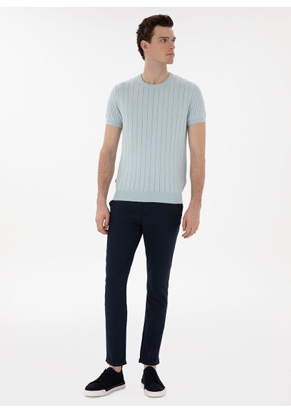 Lacivert Erkek Slim Fit Chino Pantolon Elısta modelleri