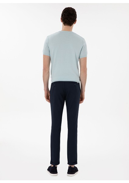 Lacivert Erkek Slim Fit Chino Pantolon Elısta fırsatları
