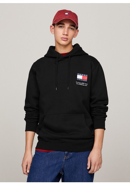 Kapüşon Yaka Siyah Erkek Sweatshırt DM0DM18418BDS