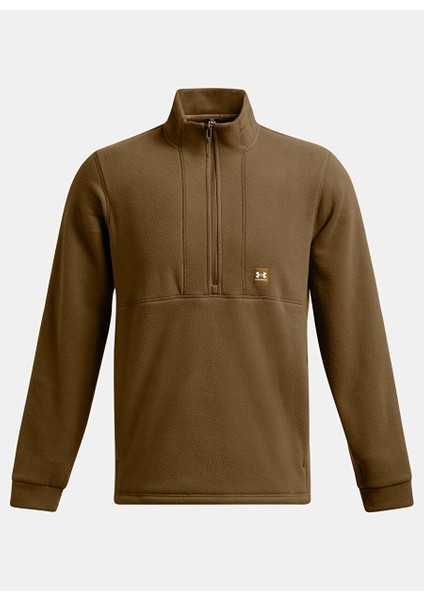 Kiremit Erkek Fermuarlı Normal Düz Sweatshirt 1387570-498 Ua Expanse Fleece Hz fırsatları