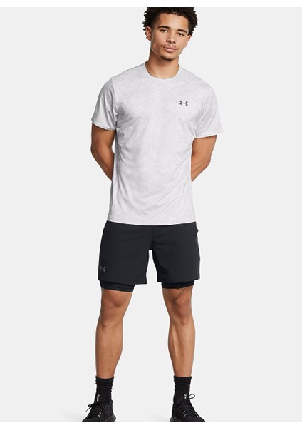 1383669-014 Vanish Elite Vent Prtd Gri Yuvarlak Yaka Normal Kalıp Erkek T-Shirt