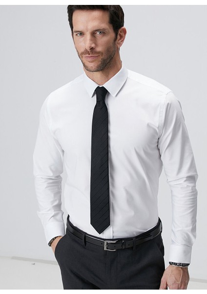Beyaz Erkek Gömlek Slim Fit Gömlek 1094106