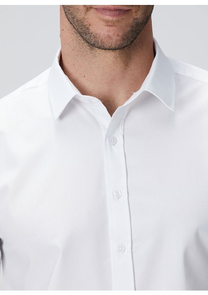 Beyaz Erkek Gömlek Slim Fit Gömlek 1094106 indirimleri