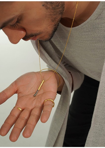Almo Gold 925 Ayar Gümüş Erkek Kolye fırsatları