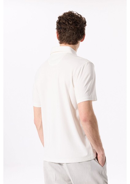 Ekru Erkek Basic Rayon Karışımlı Polo T-Shirt F5SM-TST 2040 indirimleri