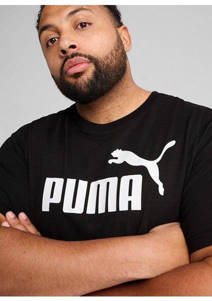 68253201 Ess No. 1 Logo Tee Puma Bl Beyaz Yuvarlak Yaka Regular Fit Baskılı Erkek T-Shirt modelleri