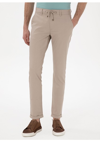 Bej Erkek Slim Fit Chino Pantolon Elısta fiyatları