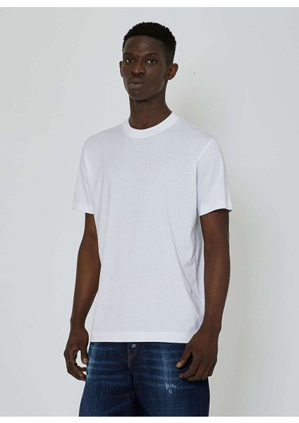 Bisiklet Yaka Beyaz Erkek T-Shirt UMP24056TS fiyatları