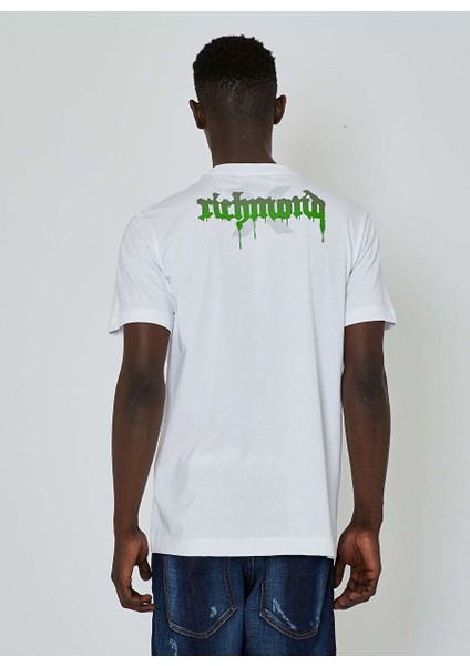 Bisiklet Yaka Beyaz Erkek T-Shirt UMP24056TS modelleri