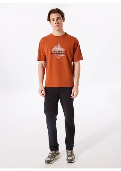 Turuncu Erkek Relaxed Baskılı T-Shirt D5SM-TST3842 fiyatları