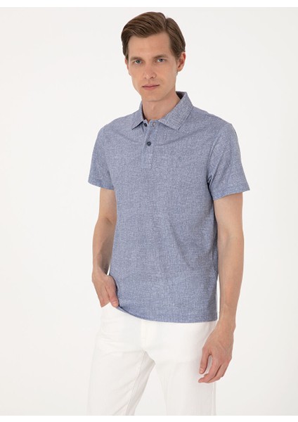 Lacivert Erkek Slim Fit Polo T-Shirt Vespas modelleri