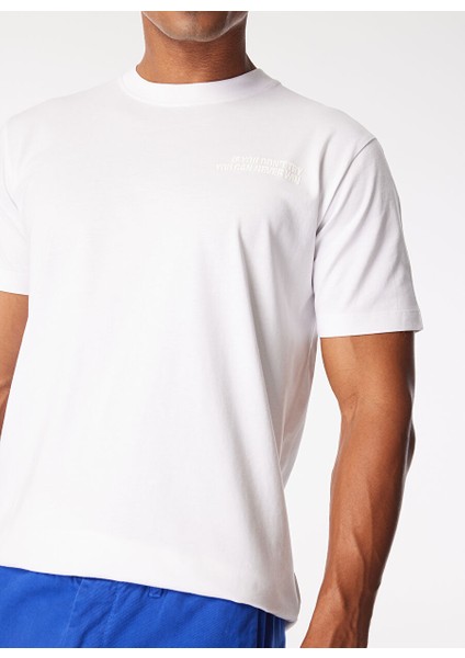 Bisiklet Yaka Beyaz Erkek T-Shirt UMP24014TS fırsatları