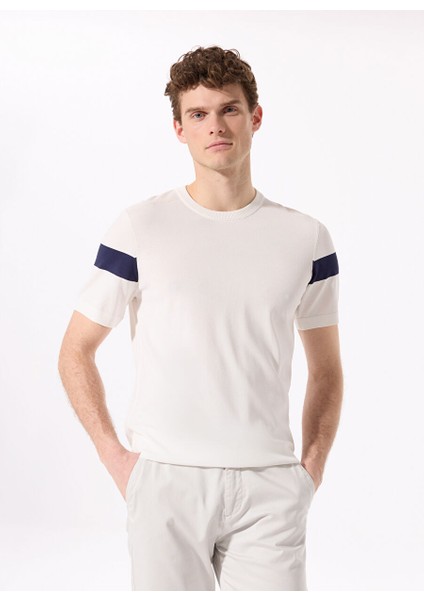 Kırık Beyaz Erkek Bisiklet Yaka Basic Rayon Karışımlı Kazak F4SM-KZK 0722 modelleri