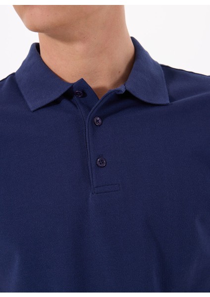 Lacivert Erkek Basic Polo T-Shirt MML5SM-TST 9546 fırsatları