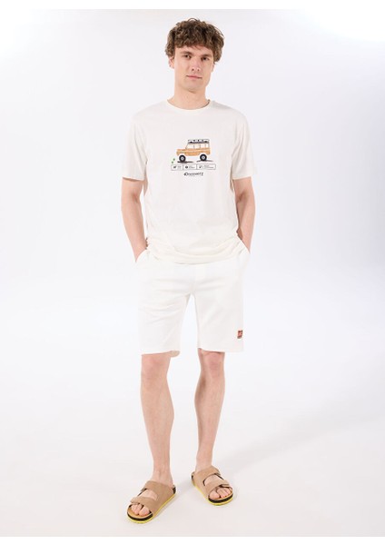 D5SM-TST3748 Kırık Beyaz Bisiklet Yaka Relaxed Fit Baskılı T-Shirt fiyatları