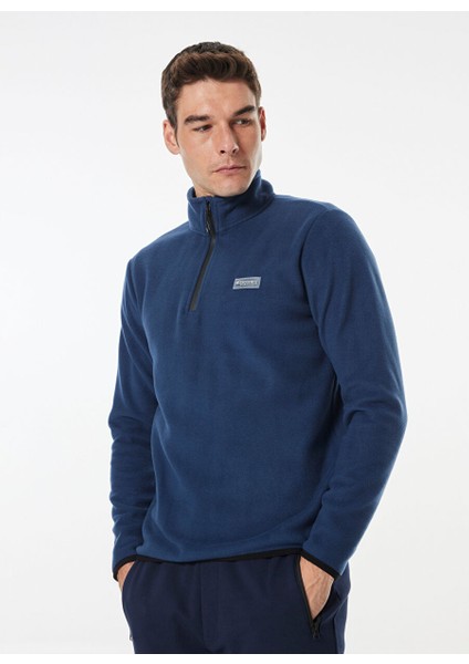 Indigo Erkek Dik Yaka Basic Polar Sweatshırt D4WM-SWT3993