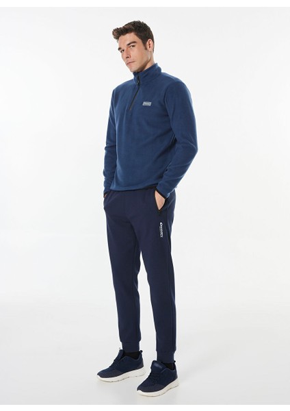 Indigo Erkek Dik Yaka Basic Polar Sweatshırt D4WM-SWT3993
