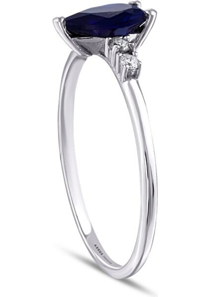 0.08 Karat Safir Taşlı Pırlanta Yüzük fiyatları