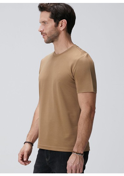 Kahve Erkek Slim Fit T-Shirt 1094077