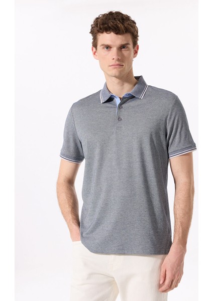 Lacivert Erkek Polo Yaka Regular Fit Polo T-Shirt cm Ds 01 02