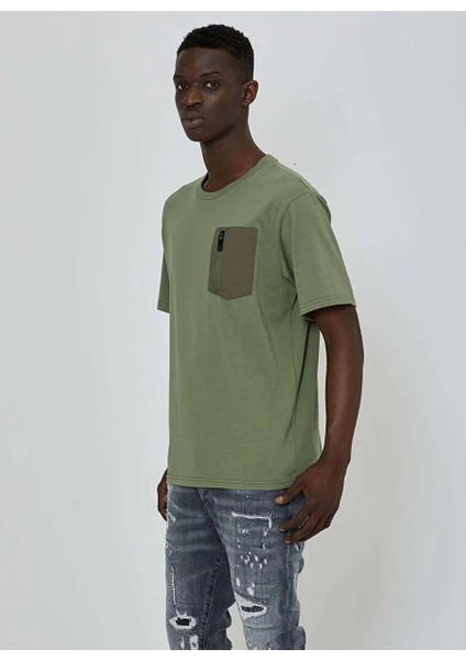Bisiklet Yaka Haki Erkek T-Shirt UMP24054TS fiyatları