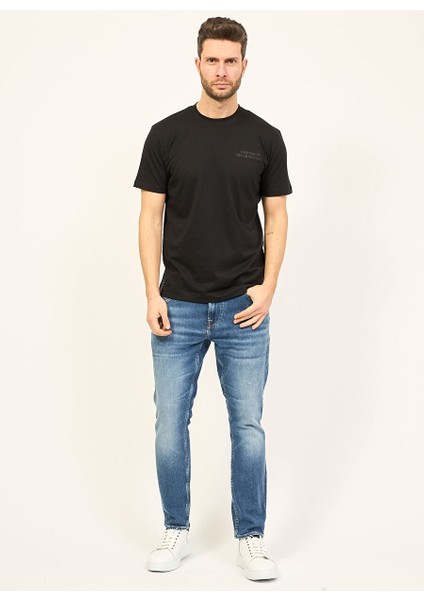 Bisiklet Yaka Siyah Erkek T-Shirt UMP24014TS fiyatları