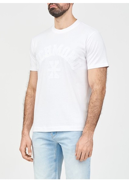 Bisiklet Yaka Beyaz Erkek T-Shirt UMP24045TS fiyatları