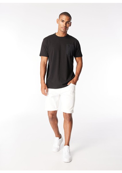 Bisiklet Yaka Siyah Erkek T-Shirt UMP24054TS modelleri