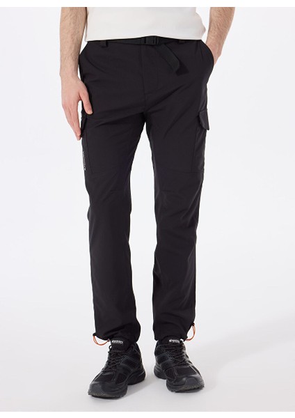 Siyah Erkek Lastikli Su Itici Outdoor Pantolonu D4SM-PNT3202