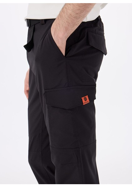 Siyah Erkek Lastikli Su Itici Outdoor Pantolonu D4SM-PNT3202
