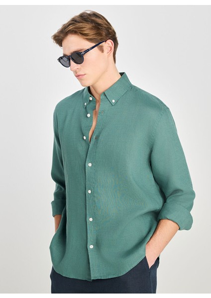 Yeşil Erkek Regular Fit Gömlek L2510549300