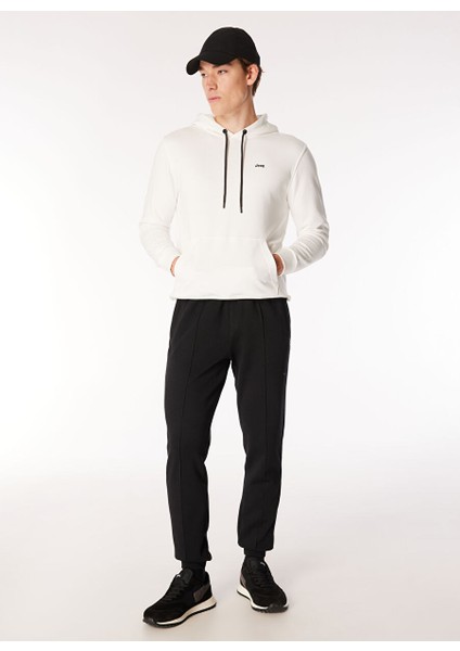 Ekru Erkek Kapüşon Yaka Relaxed Sweatshirt C4WM-SWT4254