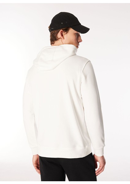 Ekru Erkek Kapüşon Yaka Relaxed Sweatshirt C4WM-SWT4254