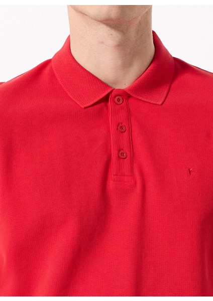 Kırmızı Erkek Basic %100 Pamuk Polo T-Shirt cm Nobro K Cepsız indirimleri