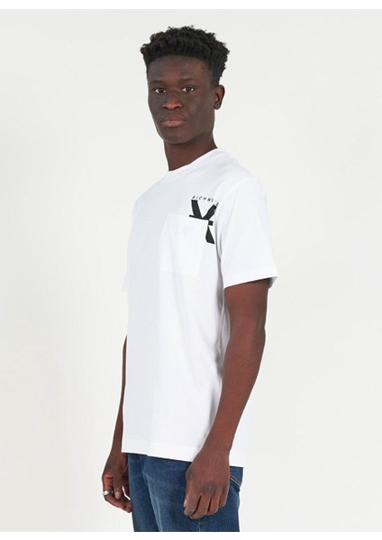 Bisiklet Yaka Beyaz Erkek T-Shirt UMP24048TS fiyatları