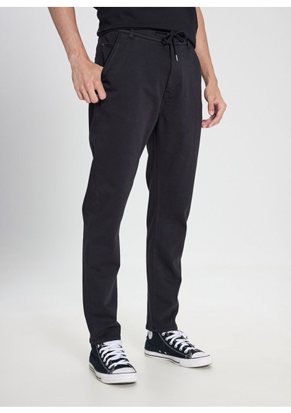 Siyah Erkek Regular Fit Chino Pantolon LM043002001 Regular Pantolon