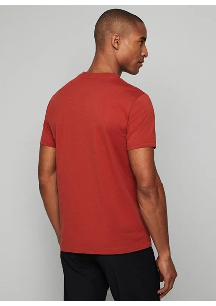 Turuncu Erkek Slim Fit T-Shirt HM500713 modelleri