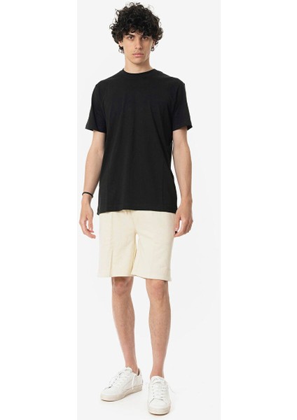 Bisiklet Yaka Siyah Erkek T-Shirt UMP24013TS