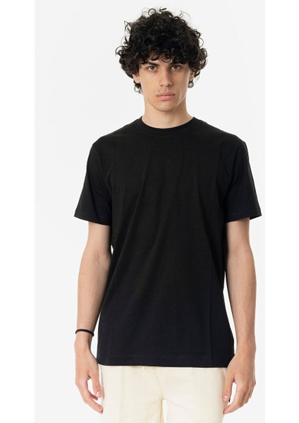 Bisiklet Yaka Siyah Erkek T-Shirt UMP24013TS fiyatları