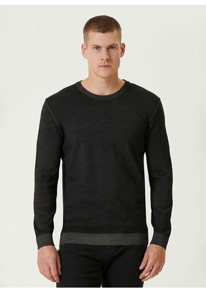 Antrasit Erkek Bisiklet Slim Fit Kazak 1091736