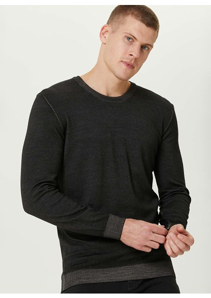 Antrasit Erkek Bisiklet Slim Fit Kazak 1091736