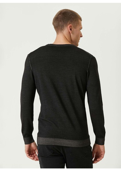 Antrasit Erkek Bisiklet Slim Fit Kazak 1091736