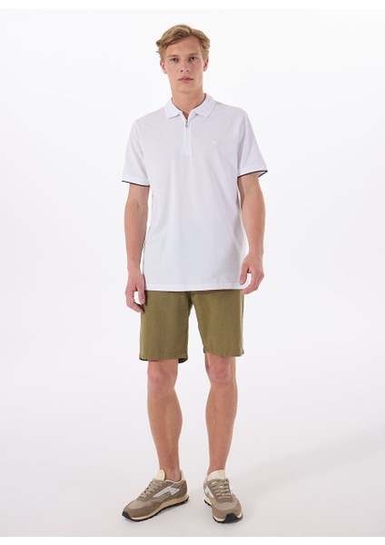 Beyaz Erkek Relaxed Baskılı Polo T-Shirt M5SM-TST1324 fiyatları