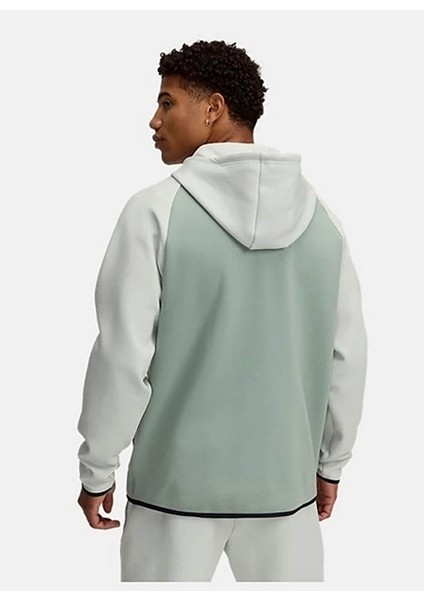 1389352-377 Ua Unstoppable Flc Fz H Yeşil Fitted Erkek Zip Ceket